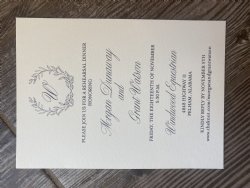 Rehearsal Dinner Invitation- custom crest and initial